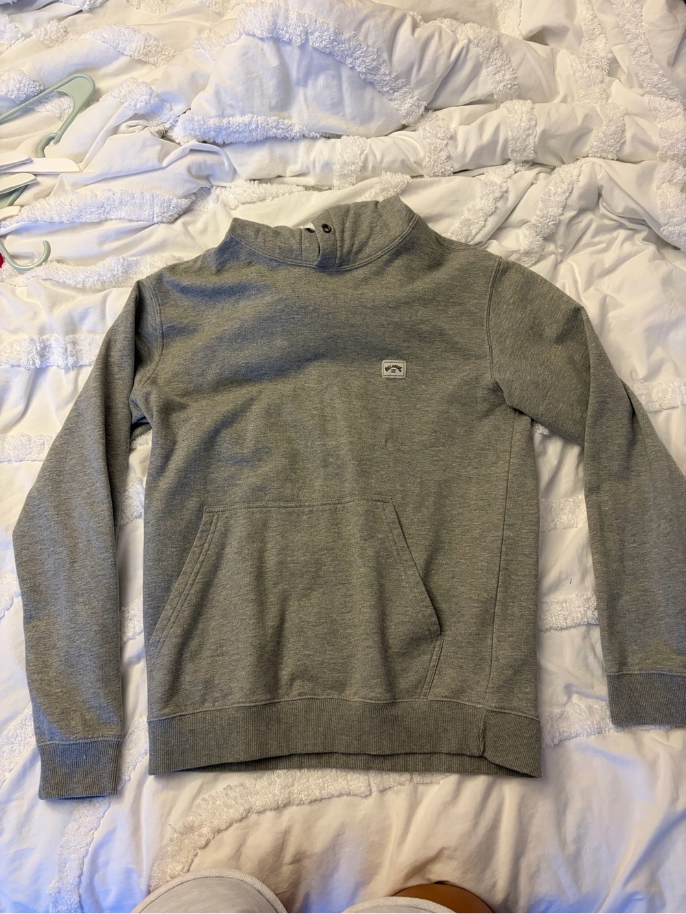 Billabong Grey Women's Funnel Neck Pullover Sweatshirt